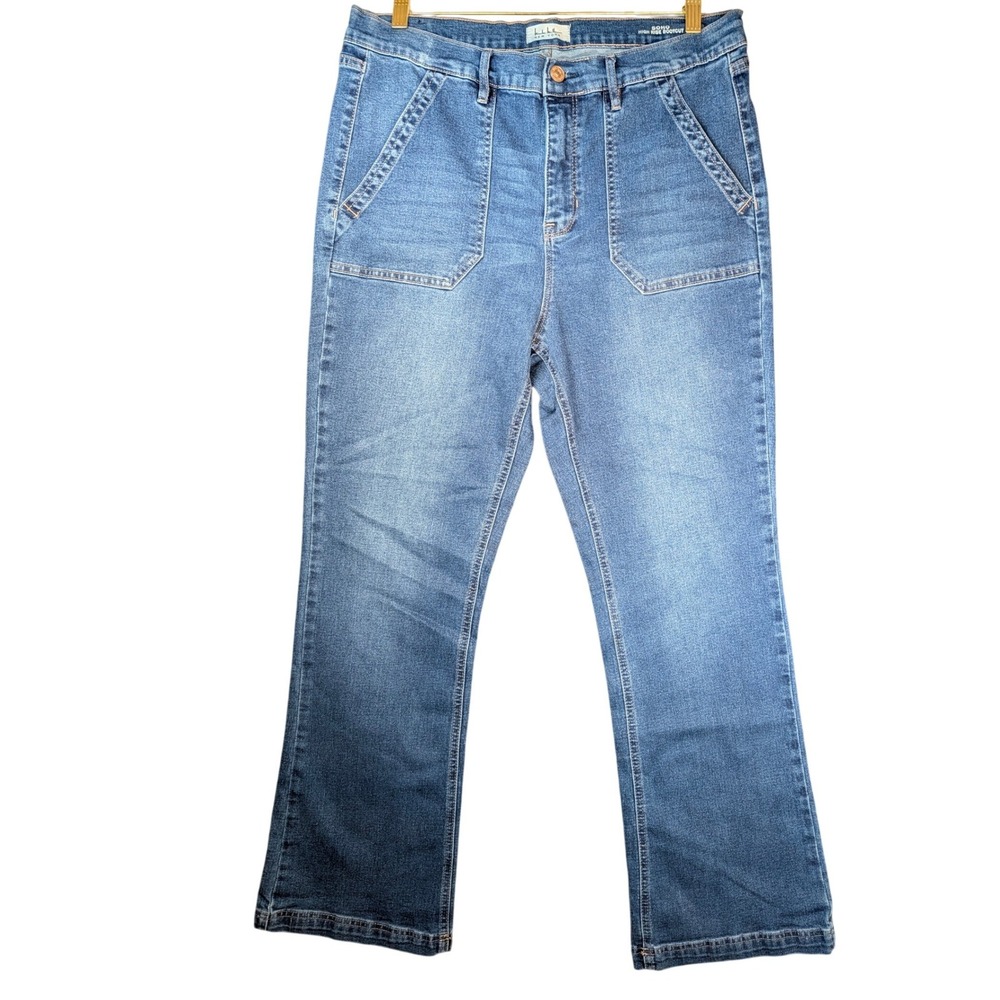 Nicole Miller New York Soho High Rise Bootcut Jeans Medium Wash Blue Size 14